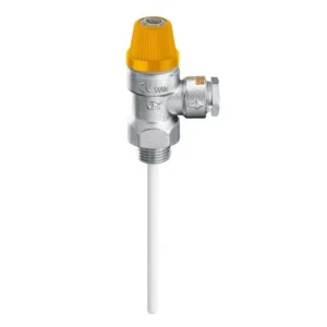Valvola di sicurezza 6 bar combinata temperatura e pressione per solari - CALEFFI 309461