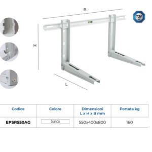 Staffa a muro La Ventilazione per climatizzatori Multi Modello EPSR550AG (Trialsplit)